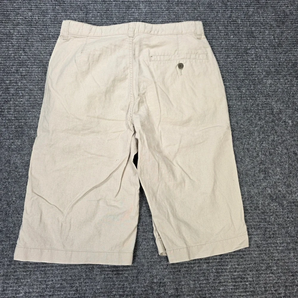 Old Navy Khaki Linen Cotton Blend Shorts Boy's‎ Size 18 Regular Tan Standard